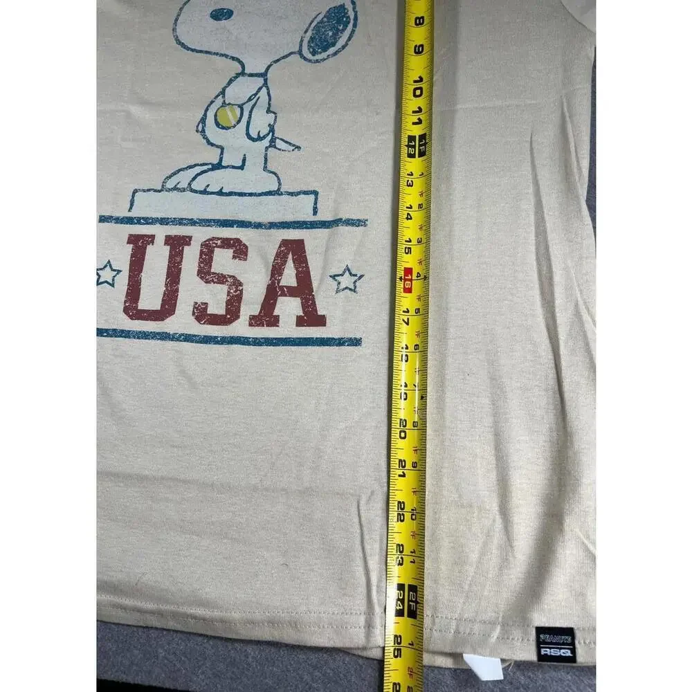 RSQ Peanuts Snoopy Charlie Brown Youth XL USA Graphic T-Shirt